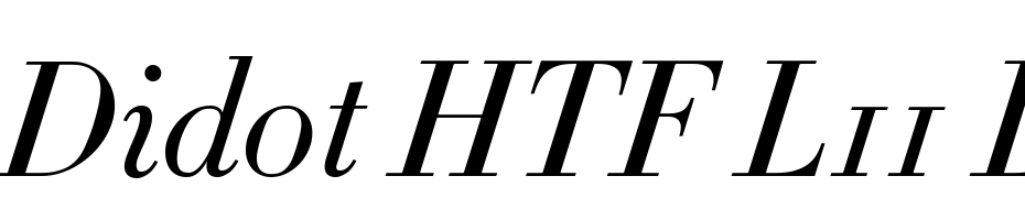 Didot HTF L11 Light Ital Font Download Free